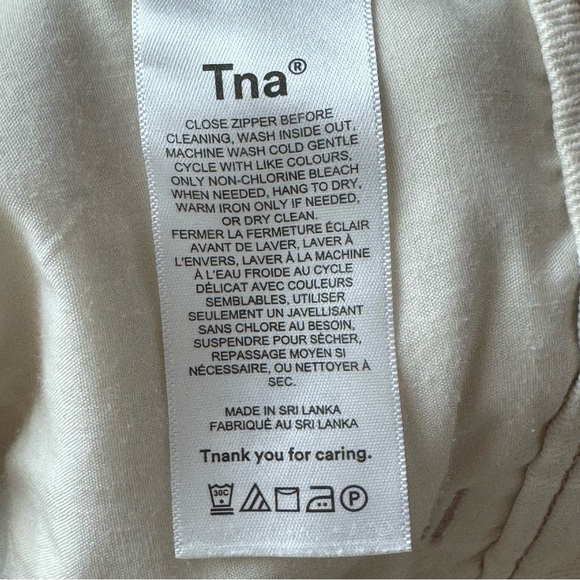 TNA Aritzia Women's Size 8 Greenwich Pant Carpenter Jeans White Tan Stitch READ - Picture 7 of 14